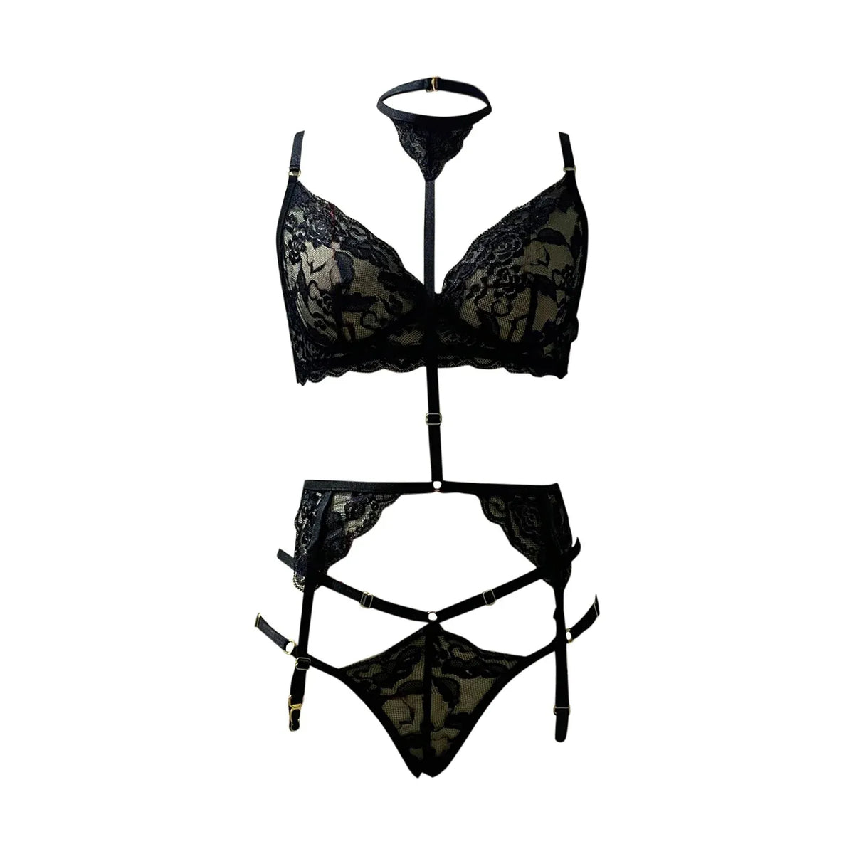Lace Lingerie Set with Garters – Style 7090 - Buy Online in Pakistan at Cosmia.pk