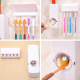 Touch Me Press Toothpaste Dispenser With Toothbrush Holder - Buy Online in Pakistan at Cosmia.pk