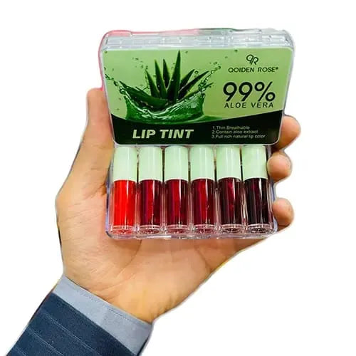 Qoiden Rose 99% Aloe Vera Lip Tint Mini Pack - 6Pcs - Buy Online in Pakistan at Cosmia.pk