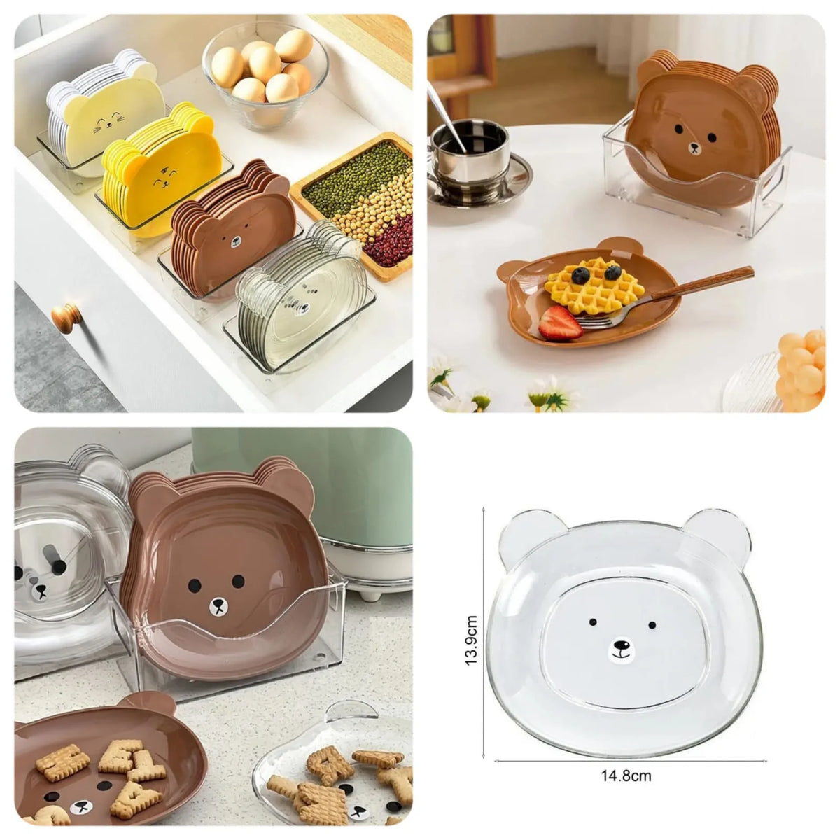 Mini Bear Shape Dish Plate - Pack Of 8 - Buy Online in Pakistan at Cosmia.pk