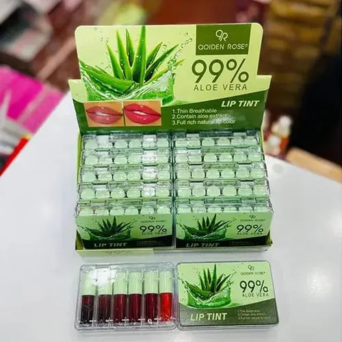 Qoiden Rose 99% Aloe Vera Lip Tint Mini Pack - 6Pcs - Buy Online in Pakistan at Cosmia.pk