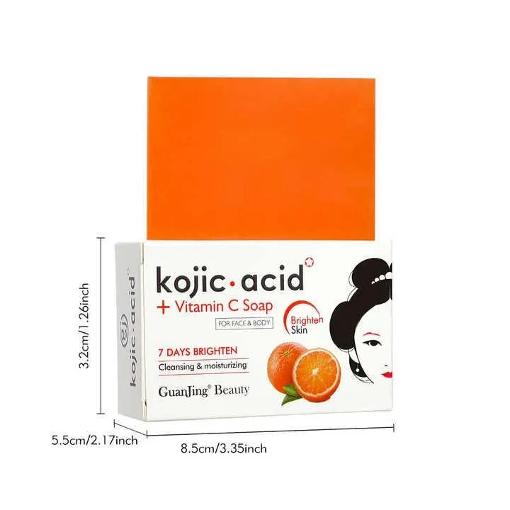 Guanjing Kojic Acid Moisturizing And Whitening Orange Soap for Face - Buy Online in Pakistan at Cosmia.pk