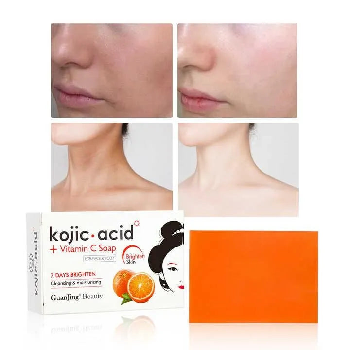 Guanjing Kojic Acid Moisturizing And Whitening Orange Soap for Face - Buy Online in Pakistan at Cosmia.pk