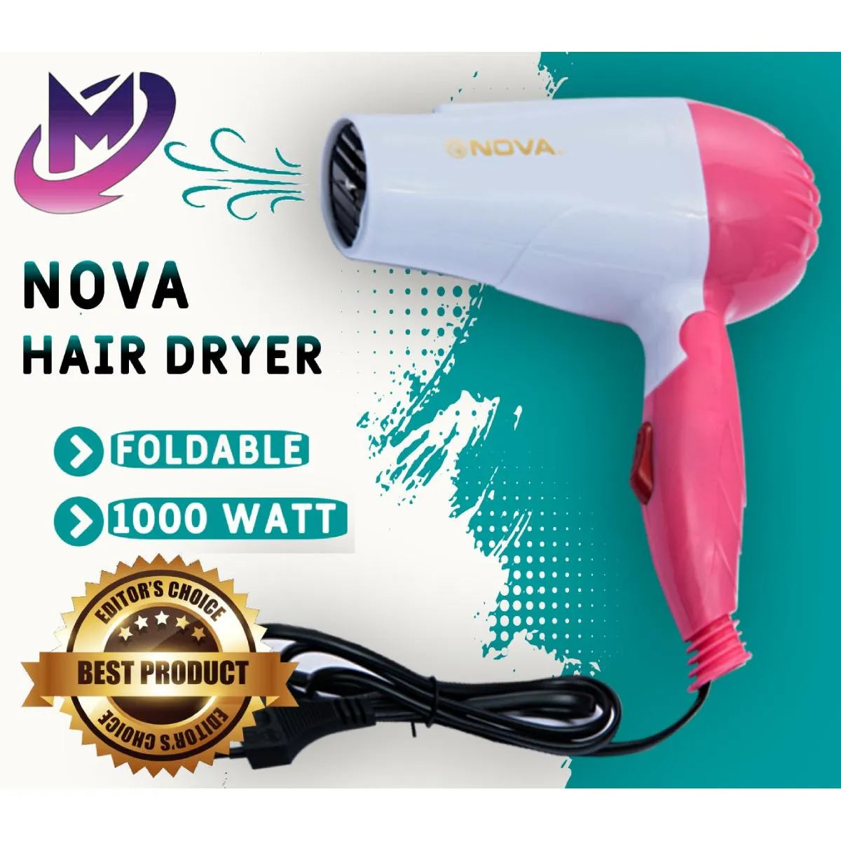 Electric Foldable Nova Hair Dryer - Buy Online in Pakistan at Cosmia.pk