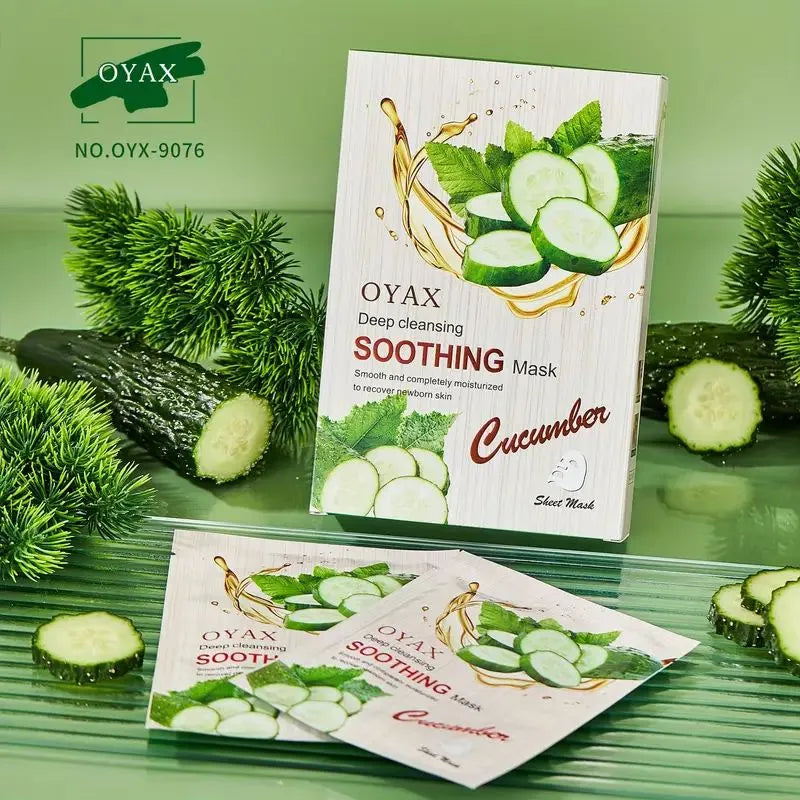 OYAX Deep Cleansing Soothing Cucumber Sheet Mask - 10 PCS - Buy Online in Pakistan at Cosmia.pk