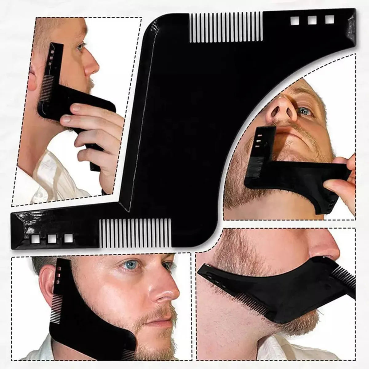 Beard Shaping Template Plus Beard Comb All-In-One Tool - Buy Online in Pakistan at Cosmia.pk