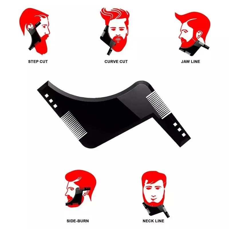 Beard Shaping Template Plus Beard Comb All-In-One Tool - Buy Online in Pakistan at Cosmia.pk