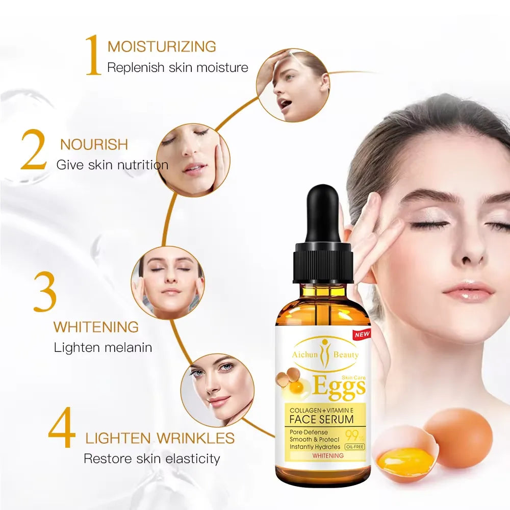 AICHUN BEAUTY Egg Face Serum - Collagen & Vitamin E - 30ml - Buy Online in Pakistan at Cosmia.pk