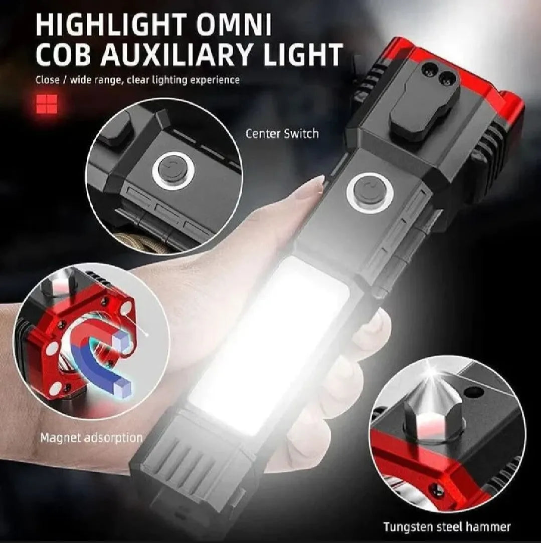 Multifunction 8in1 Portable Led Rechargeable Torch Flashlight - Buy Online in Pakistan at Cosmia.pk