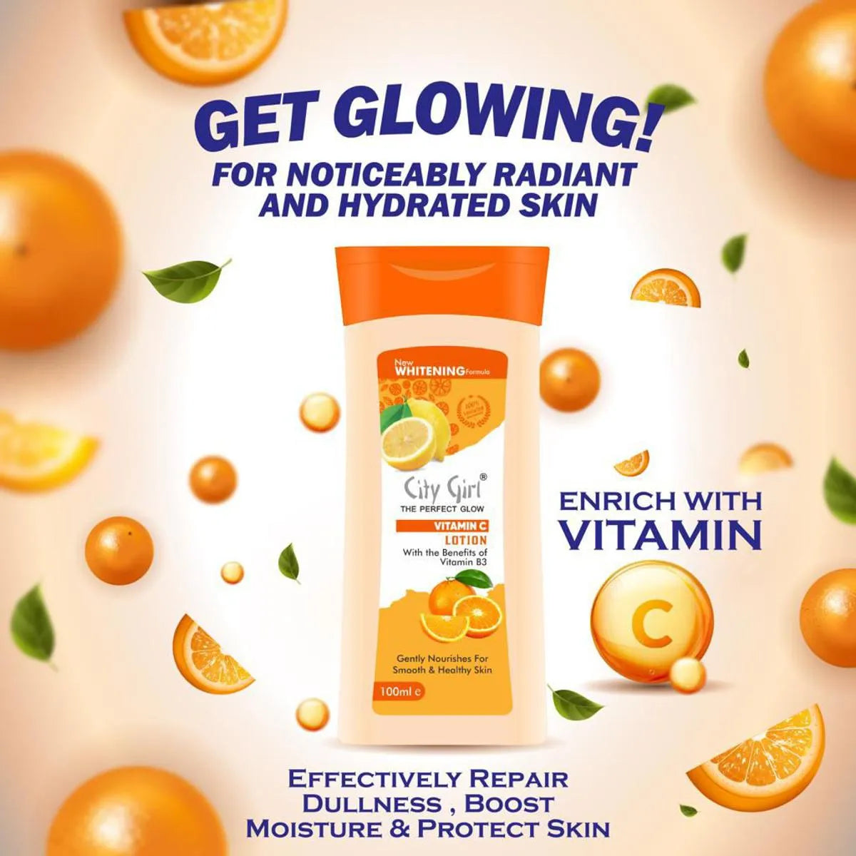 City Girl Vitamin C Moisturizing Lotion - 100ml - Buy Online in Pakistan at Cosmia.pk