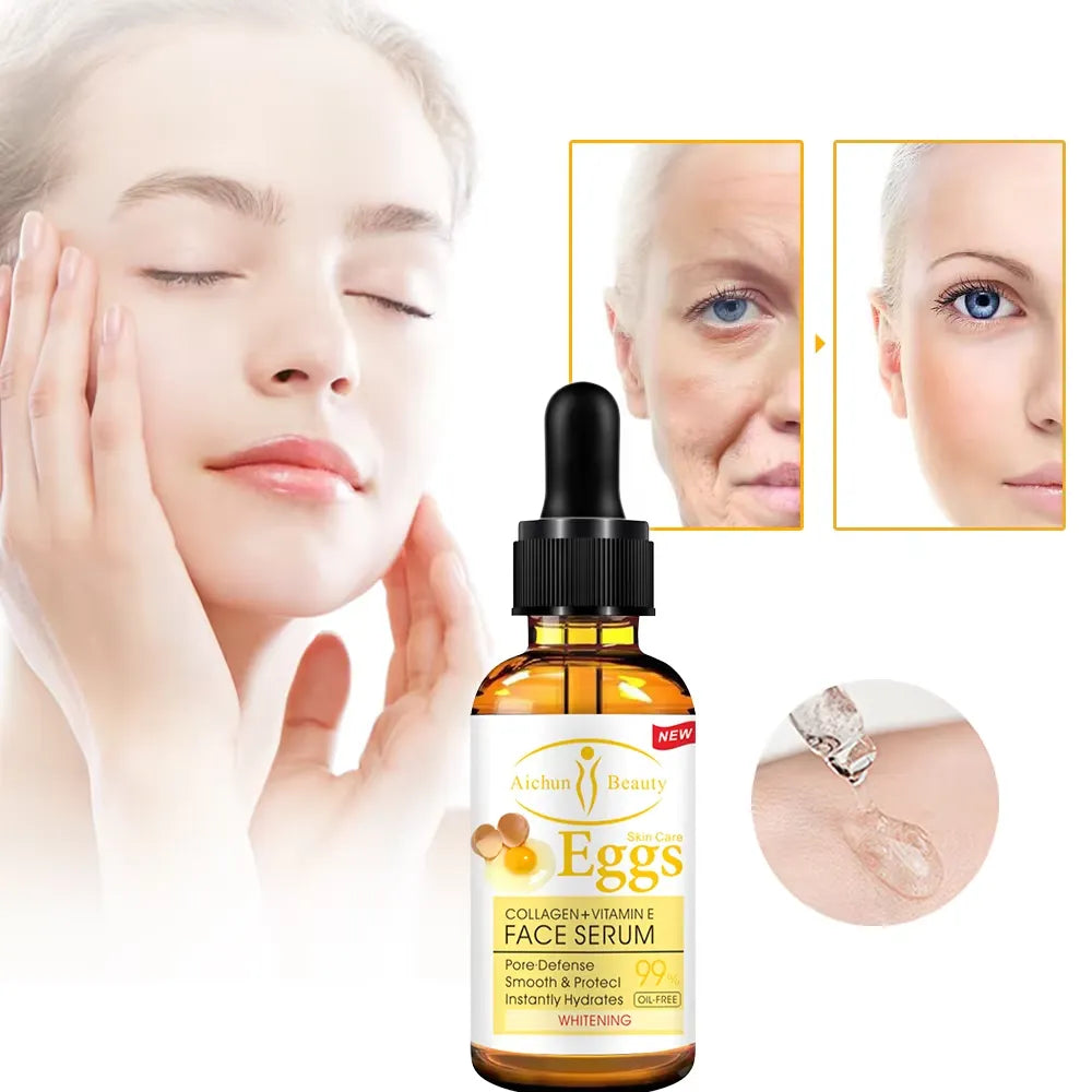 AICHUN BEAUTY Egg Face Serum - Collagen & Vitamin E - 30ml - Buy Online in Pakistan at Cosmia.pk