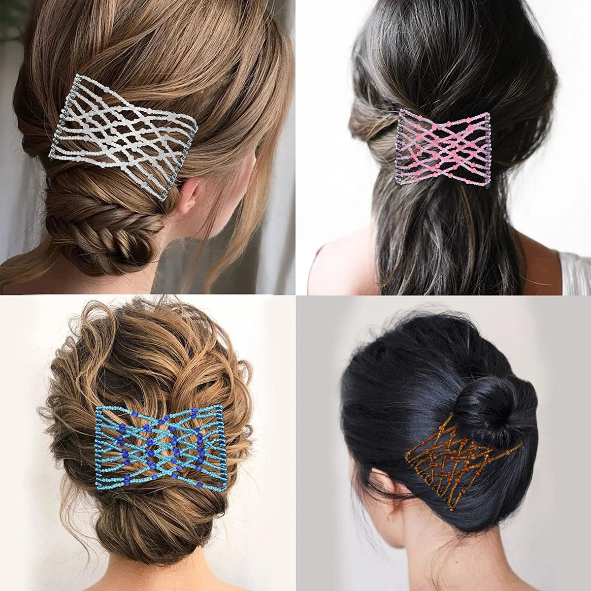 Ez Beads Hair Combs Magic Elastic Hair Double Clips For Women - Each - Buy Online in Pakistan at Cosmia.pk
