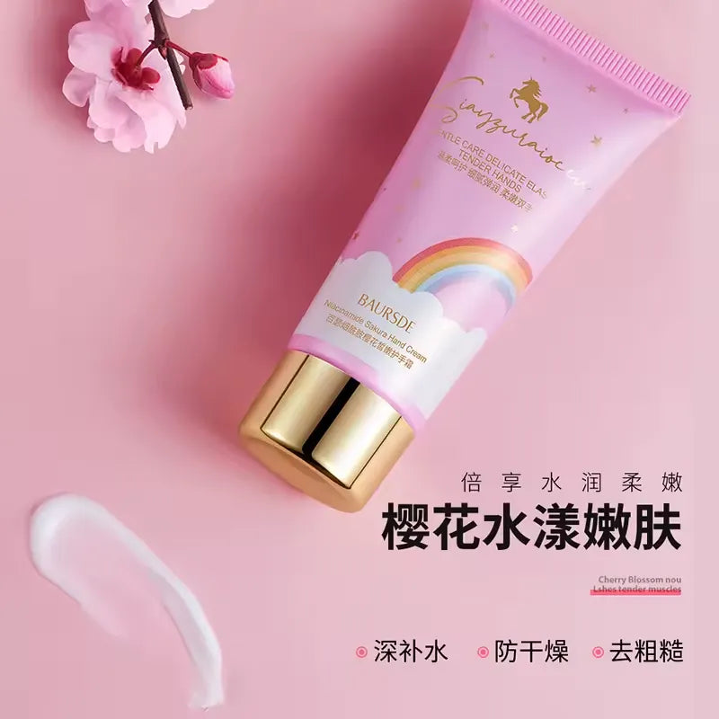 Baursde Niacinamide Sakura Hand Cream - 60g - Buy Online in Pakistan at Cosmia.pk