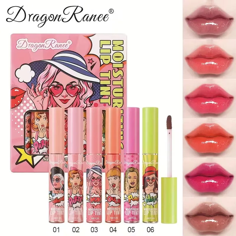 Dragon Ranee Silky Matte Surface Moisturizing Lip Tint Set - 6Pcs - Buy Online in Pakistan at Cosmia.pk