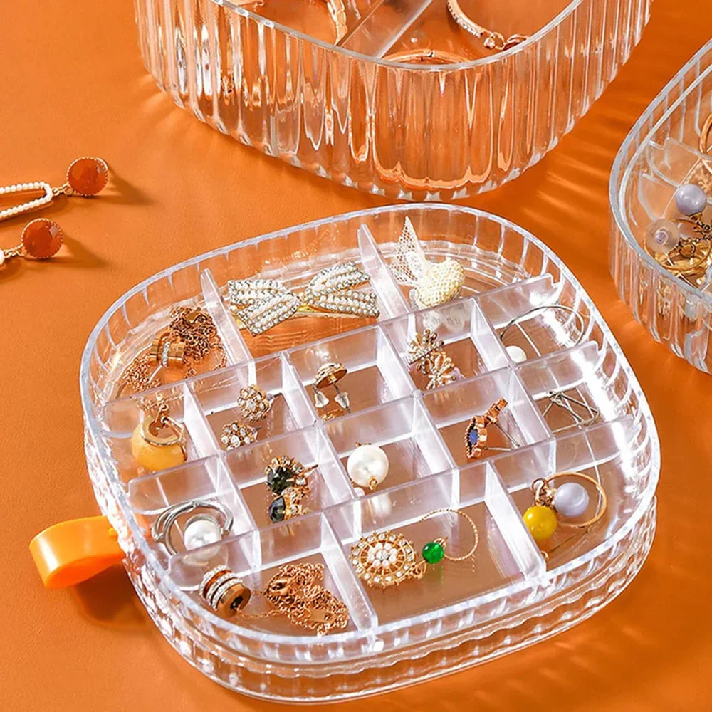 Elegant Transparent Crystal Portable Jewellery Box - Buy Online in Pakistan at Cosmia.pk