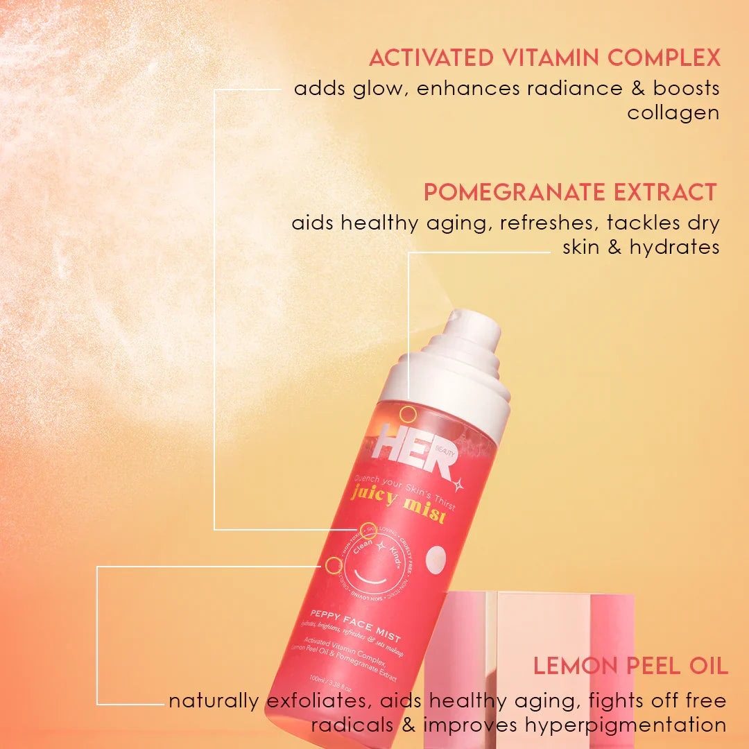HER Beauty juicy mist Peppy Face Mist 100ml - Buy Online in Pakistan at Cosmia.pk