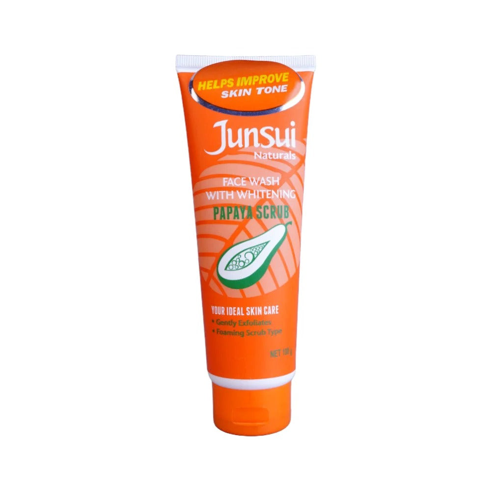 Junsui Face Wash with Whitening Papaya Scrub 100g - Image 2 - buy online in Pakistan at Cosmia.pk