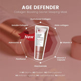K-SECRET Collagen Boosting Secret Sleeping Mask ingredients infographic hydrolyzed collagen niacinamide