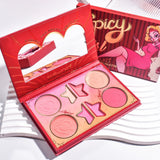 KEVIN&COCO Spicy Girl 8 colors blusher palette open with mirror - buy online in Pakistan