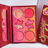 Spicy Girl 8 colors blusher palette - 4 round and 4 star shaped blushers