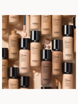 KIKO Milano Full Coverage 2-in-1 Foundation and Concealer shades range flat lay