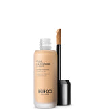 KIKO Milano Full Coverage 2-in-1 Foundation and Concealer with built-in applicator wand