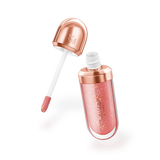KIKO Milano Golden Oasis 3D Hydra Lip Gloss shade 04 Chic Pink open tube with applicator