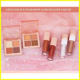 kiss Beauty Eye Shadow Liquid Highlighter & Lip Gloss Set Each - Buy Online in Pakistan at Cosmia.pk