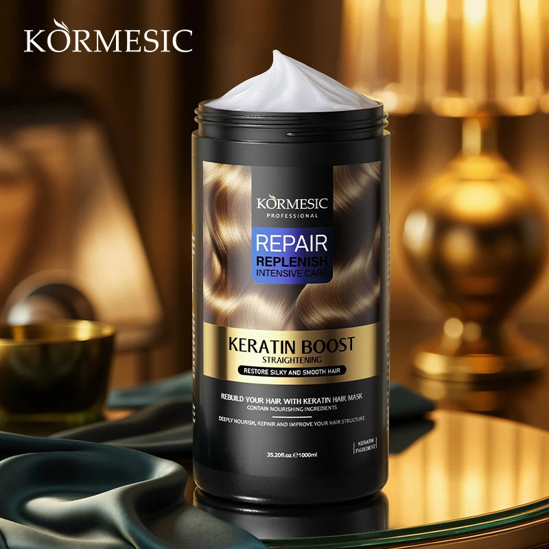 KORMESIC Repair Keratin Boost Straightening Hair Mask 1000ml — keratin hair mask online in Pakistan — view 1