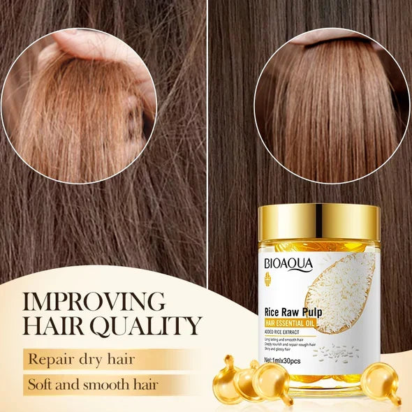 BIOAQUA Rice Raw Pulp Hair Essential Oil - Buy Online in Pakistan at Cosmia.pk