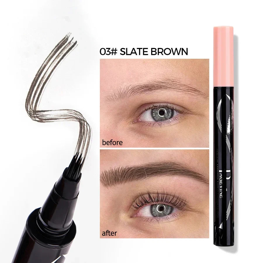 Precision Liquid Eyebrow Pen – 4-Sided Angle Tip & Waterproof Formula - Buy Online in Pakistan at Cosmia.pk