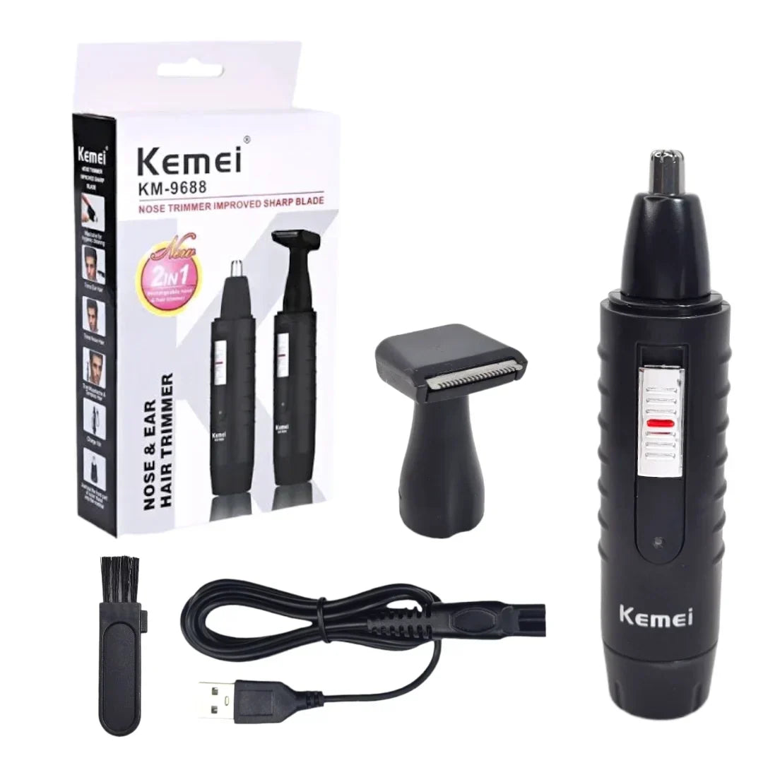 Kemei KM-9688 2-in-1 Rechargeable Hair & Nose Trimmer - Buy Online in Pakistan at Cosmia.pk
