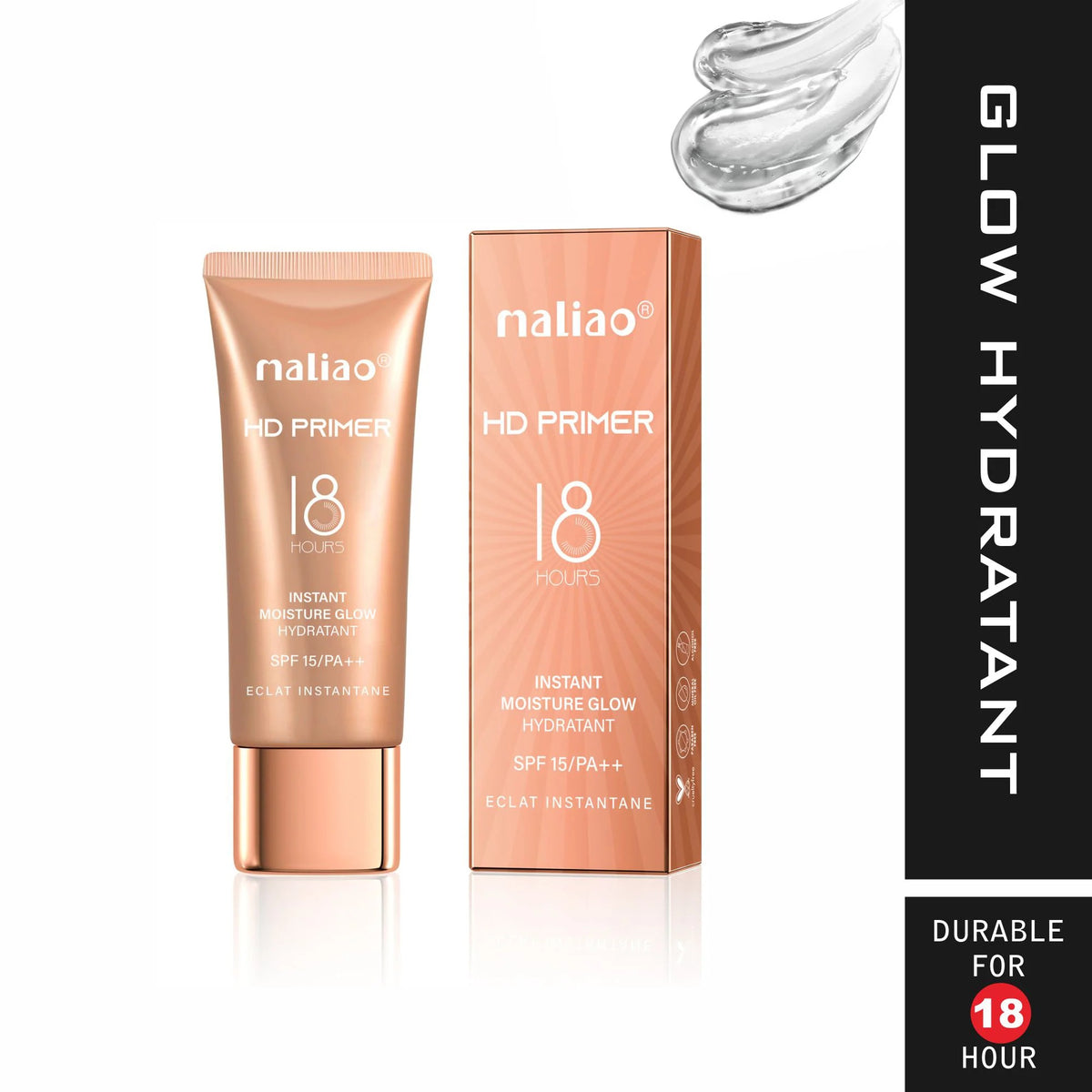 Maliao HD Primer Instant Moisture Glow SPF 15 copper tube — photo 1 | buy online in Pakistan at Cosmia.pk
