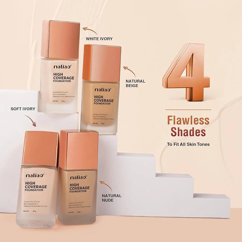 Maliao High Coverage Foundation full coverage liquid foundation — photo 4 | buy online in Pakistan at Cosmia.pk