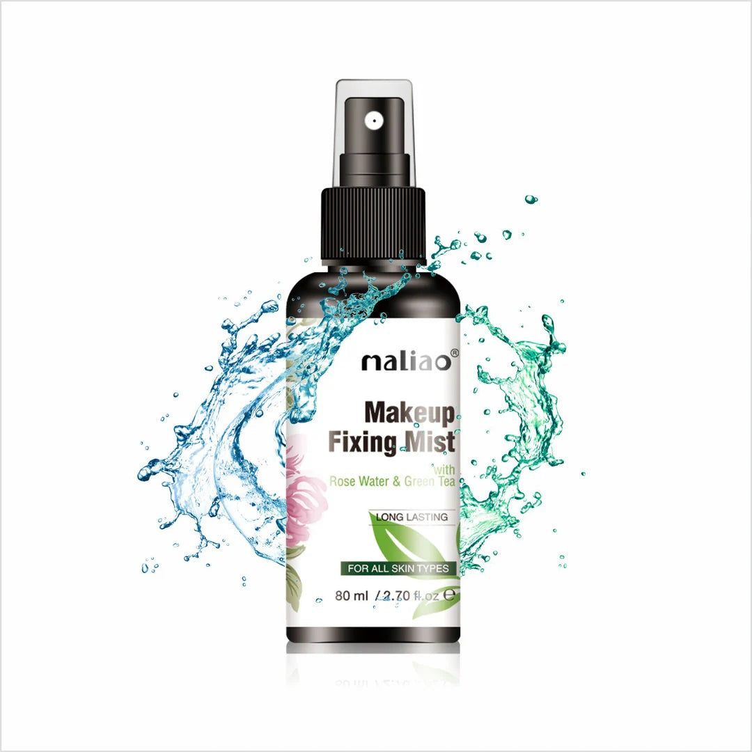 Maliao Makeup Fixing Mist with Rose Water & Green Tea 80ml bottle