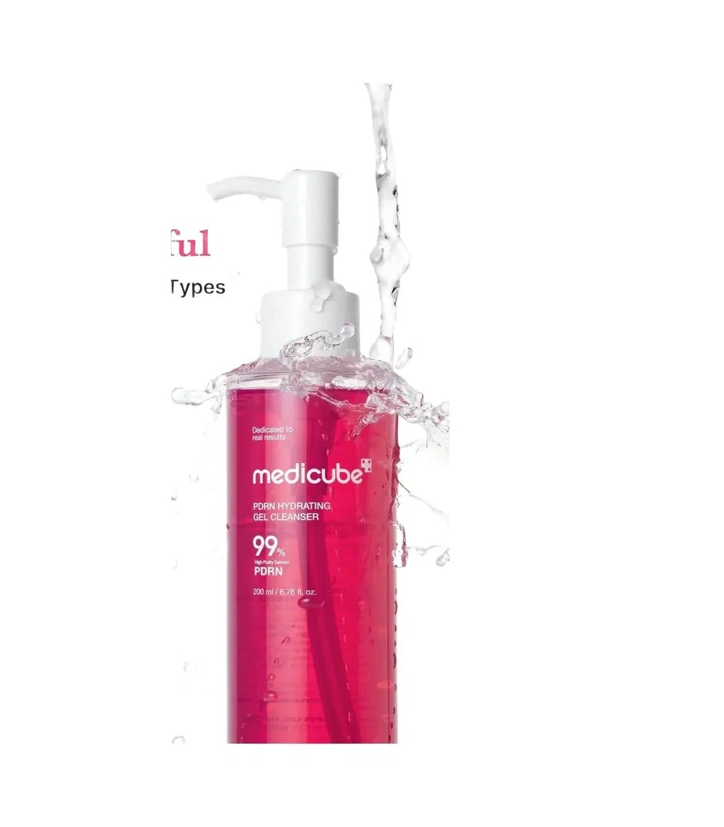 Medicube PDRN Hydrating Gel Cleanser 200ml pump bottle studio shot