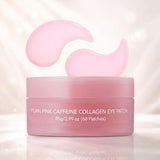 Medicube PDRN caffeine collagen eye patch jar with floating patches