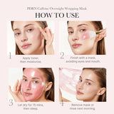 How to use Medicube PDRN Pink Caffeine Night Wrapping Mask — apply, dry 15 minutes, peel or rinse next morning