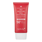 Medicube Red Moisture Real Sun Cream SPF50+ PA++++ 50ml – red tube on white background
