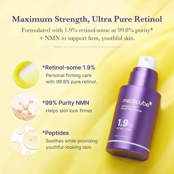 Medicube Retinol NMN Radiance Booster 1.9% Serum - 30ml - Buy Online in Pakistan at Cosmia.pk
