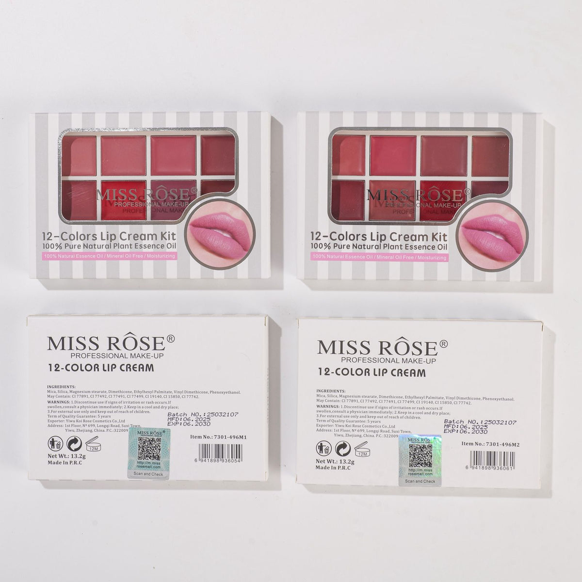 Miss Rose 12-Colors Lip Cream Kit — buy online in Pakistan at Cosmia.pk