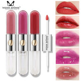 Miss Rose dual-ended lipstick lip gloss — waterproof longlasting matte lipstick plus clear gloss Cosmia.pk