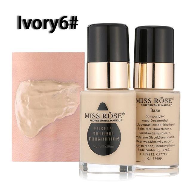 Miss Rose Waterproof Moisturizing Oil Free Full Coverage Foundation - 30ml - Buy Online in Pakistan at Cosmia.pk