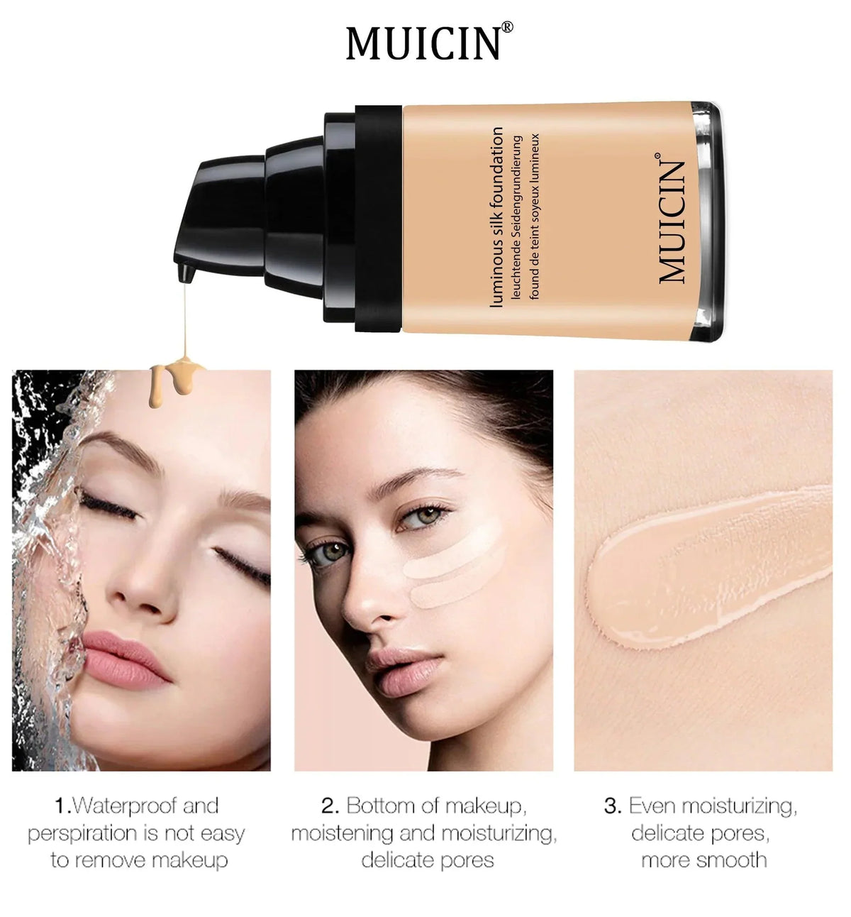 Muicin Luminous Silk Foundation - 40ml - Buy Online in Pakistan at Cosmia.pk