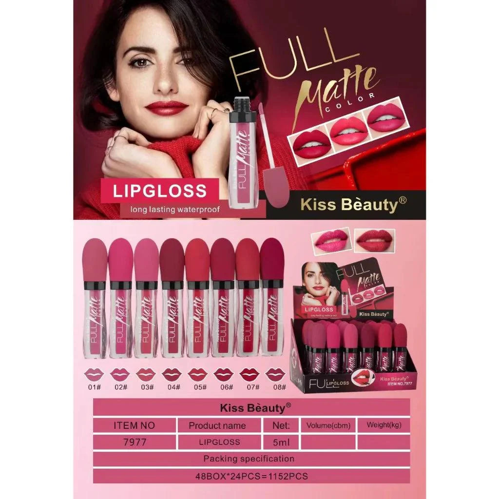 Kiss Beauty Matte Lipgloss 8Pcs Set - Buy Online in Pakistan at Cosmia.pk