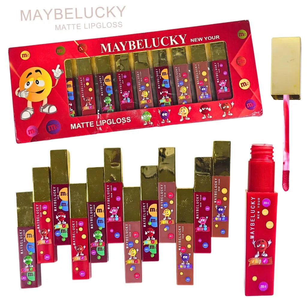 Maybelucky Matte Lipgloss Set (12 Pcs) - Buy Online in Pakistan at Cosmia.pk