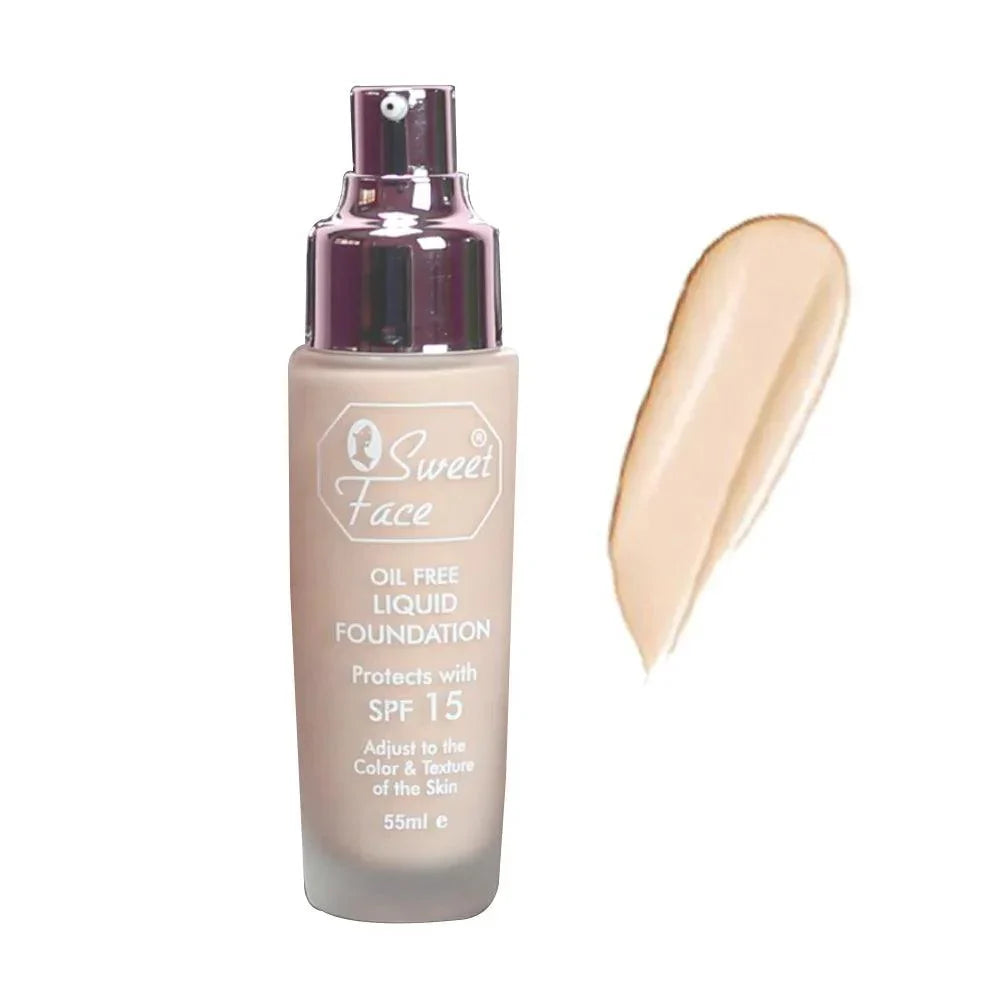 Sweet Face Oil Free Liquid Foundation SPF 15 - 55ml - Buy Online in Pakistan at Cosmia.pk
