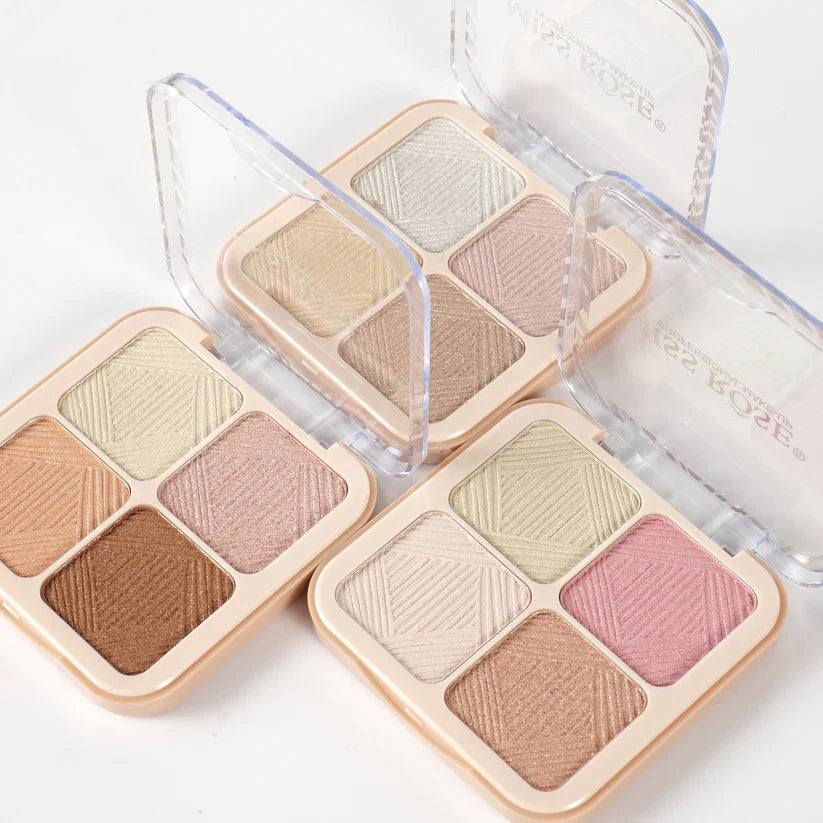 Miss Rose Luminous Glow 4-Color Highlighter Palette - Buy Online in Pakistan at Cosmia.pk