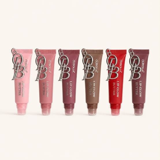 Olibolla Vitamin E Lip Glow Butter 6 shade lineup tubes 10ml