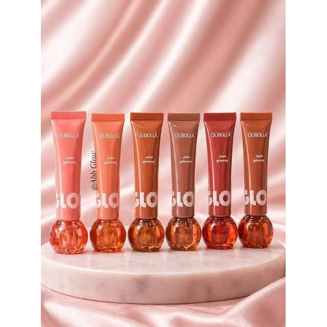 Olibolla Jam glossy lip gloss 6 tubes lineup shades 01 to 06